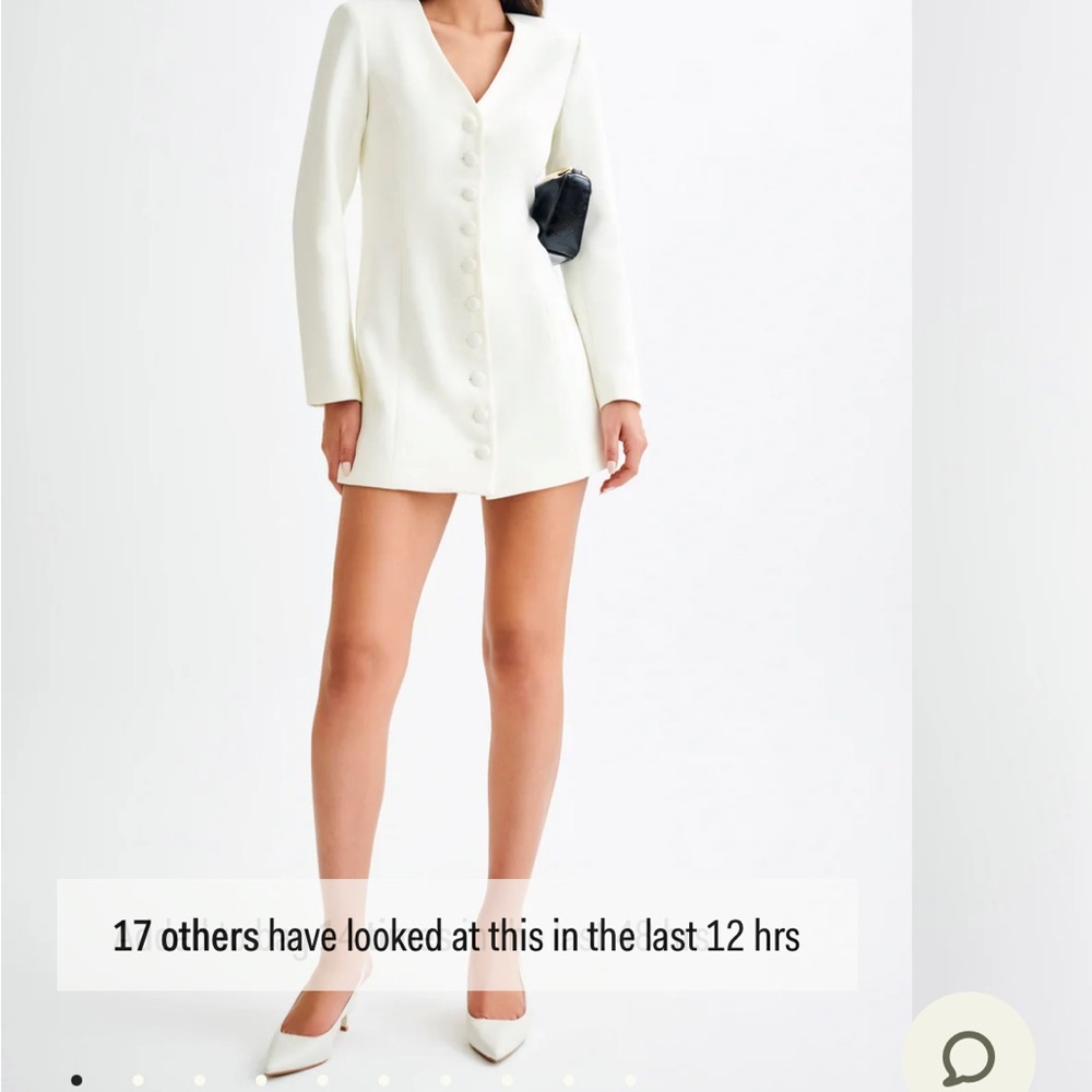 MESHKI Hurley White long sleeve dress size medium